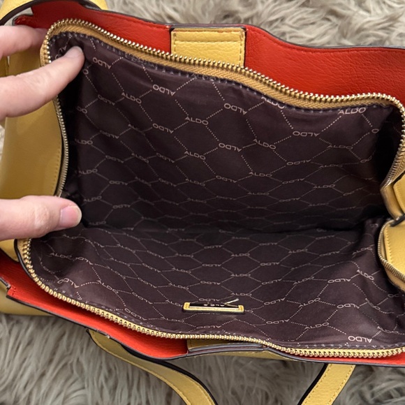 Aldo Vibrant Yellow and Red Tote Bag - Picture 9 of 13